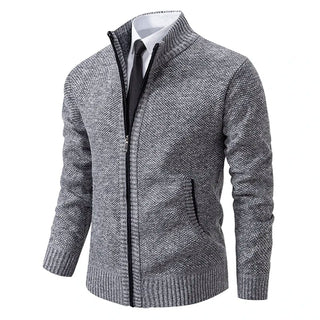 Classic Knit Zip Cardigan