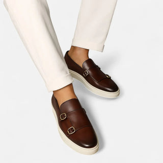 Double Buckle Slip-On Loafers