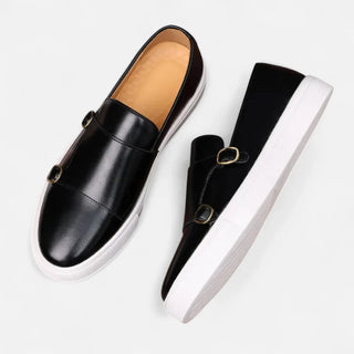 Double Buckle Slip-On Loafers