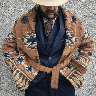 Western Pattern Cardigan